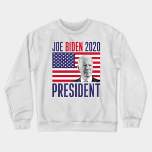 Joe Biden 2020 - US Flag with Biden Photo Crewneck Sweatshirt